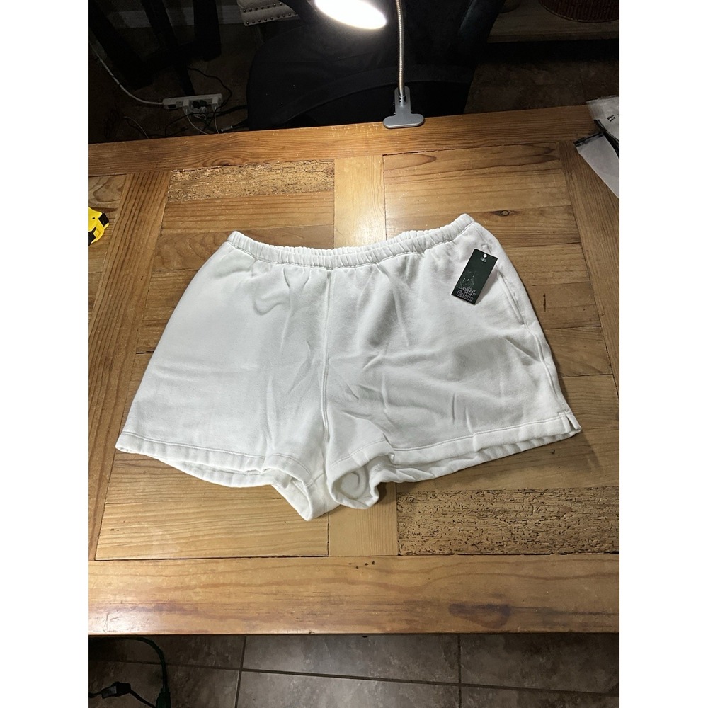 Wild Fable Cozy Sour Cream/White Sweat Sleep Shorts Lounge Women's XXL